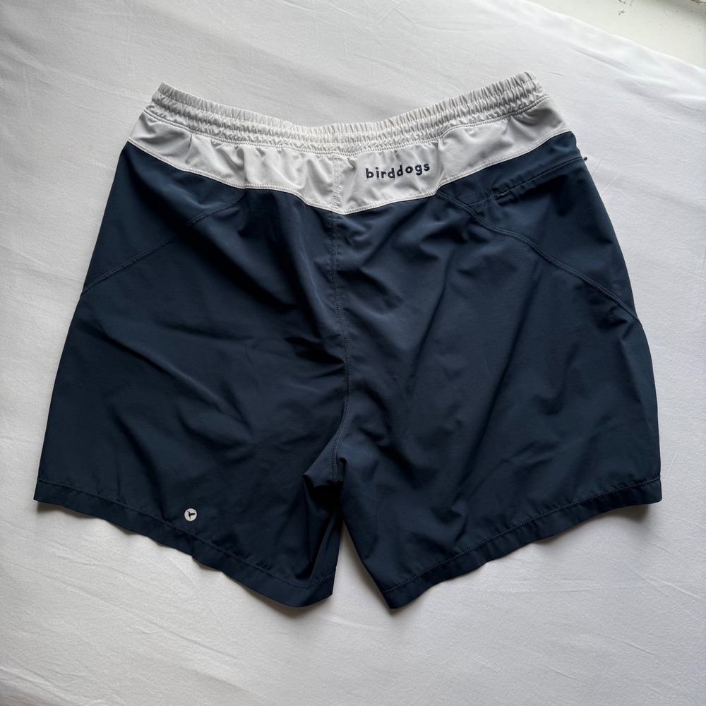Birddogs Navy Blue Gym Shorts XXL Classic Compression Liner Zipper Pockets Mens